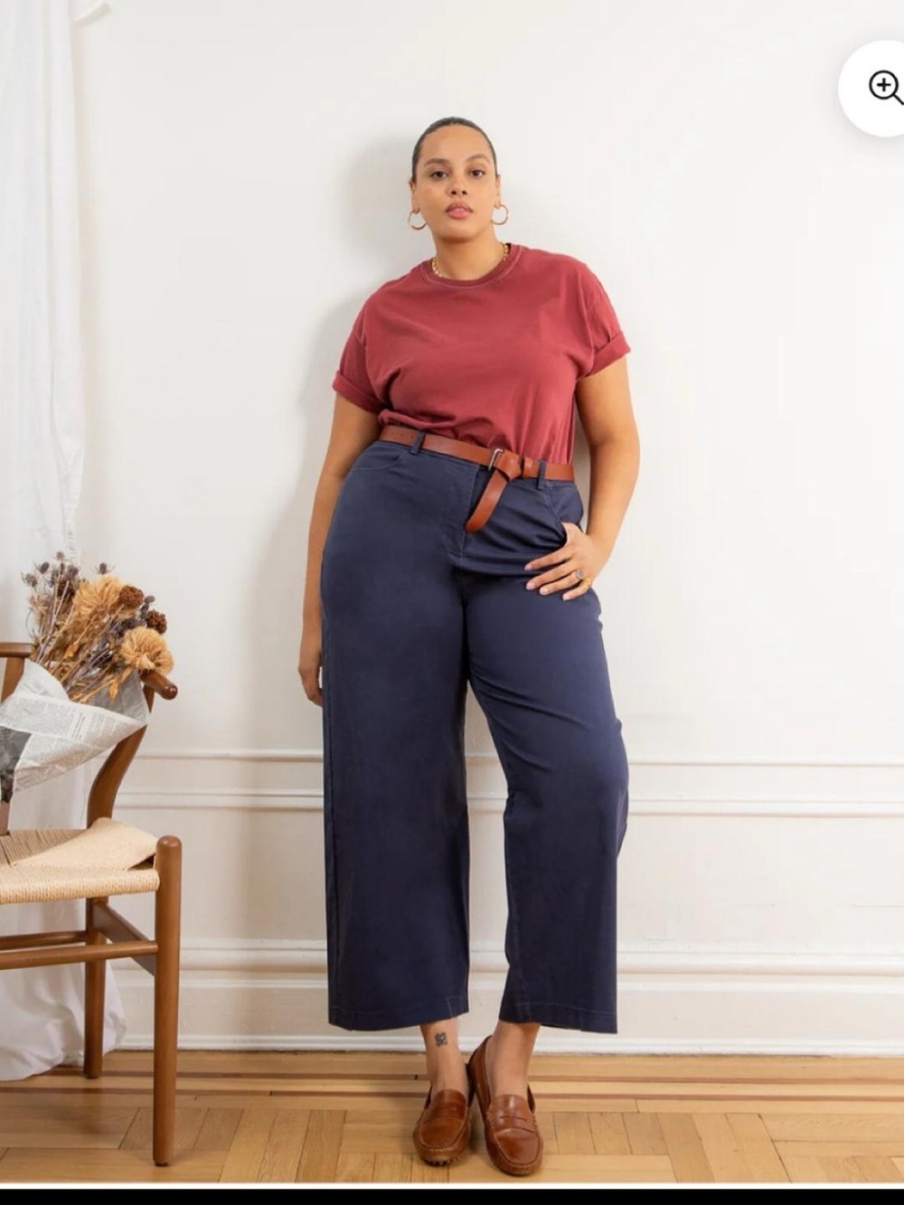Loup Toni Wide Ankle Pants in Twilight